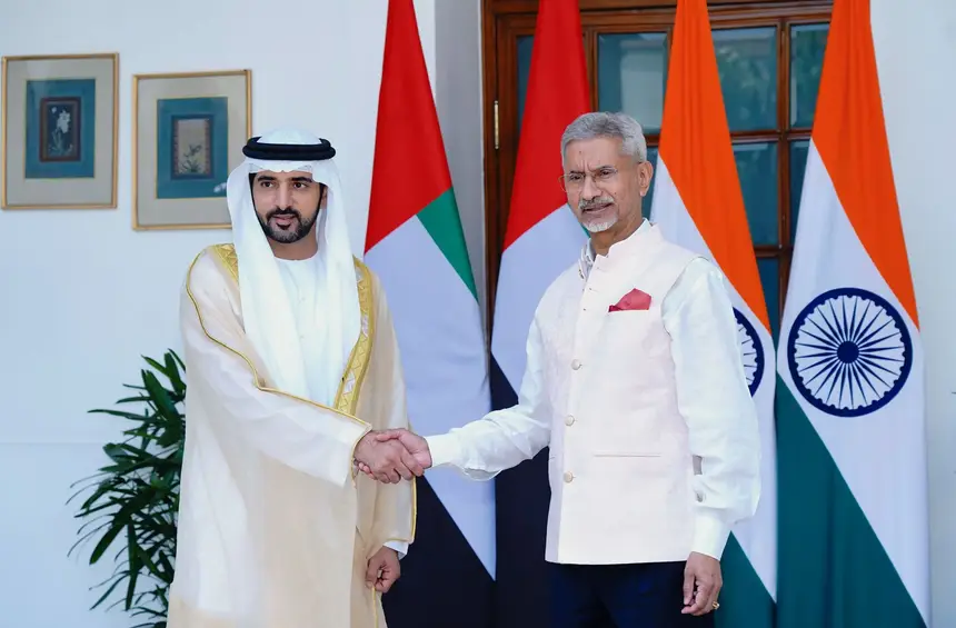 Dubai Crown prince Sheikh Hamdan meets with India’s External Affairs Minister