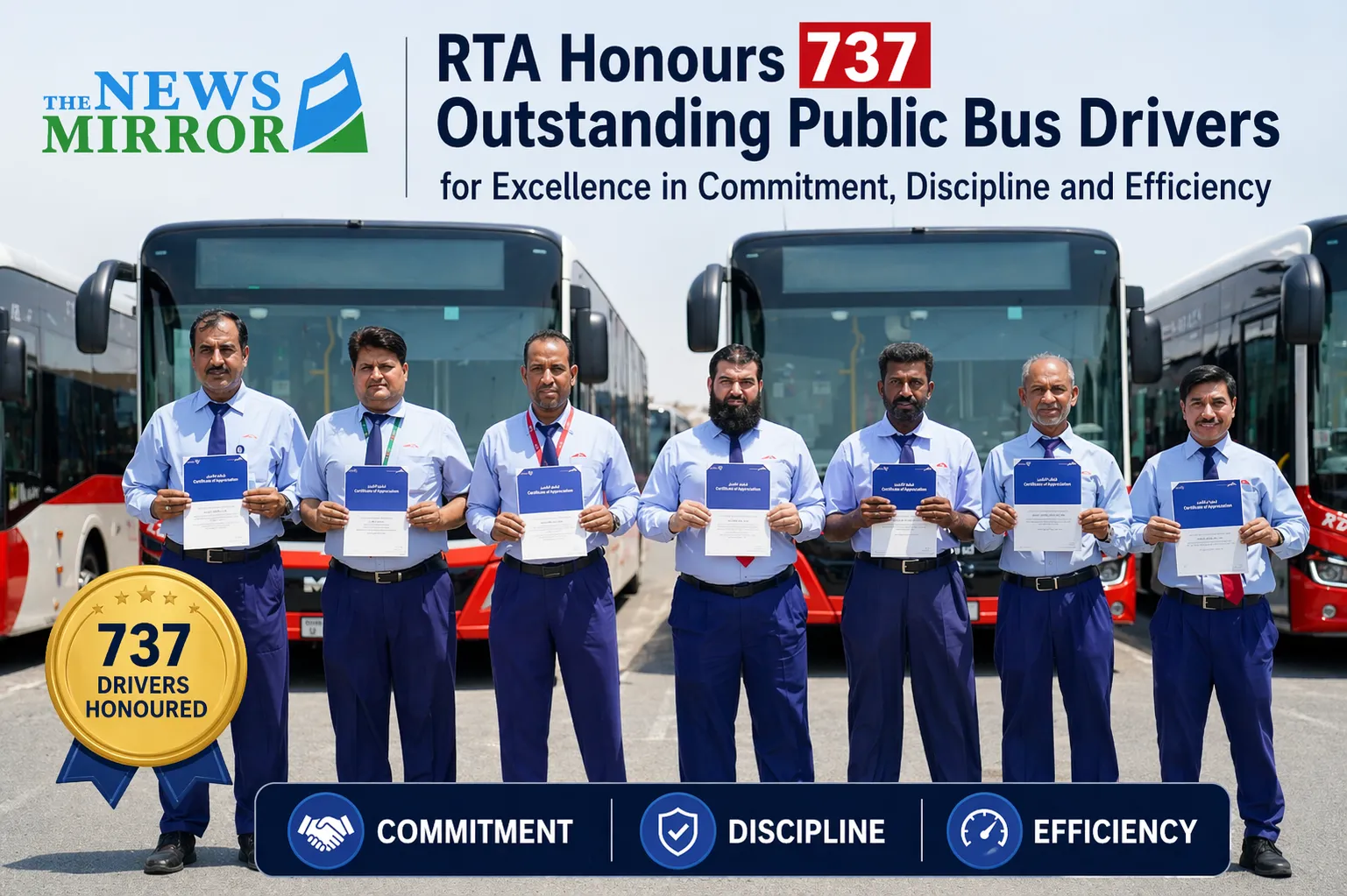 RTA Honours 737 Outstanding Public Bus Drivers for Excellence in Commitment, Discipline and Efficiency