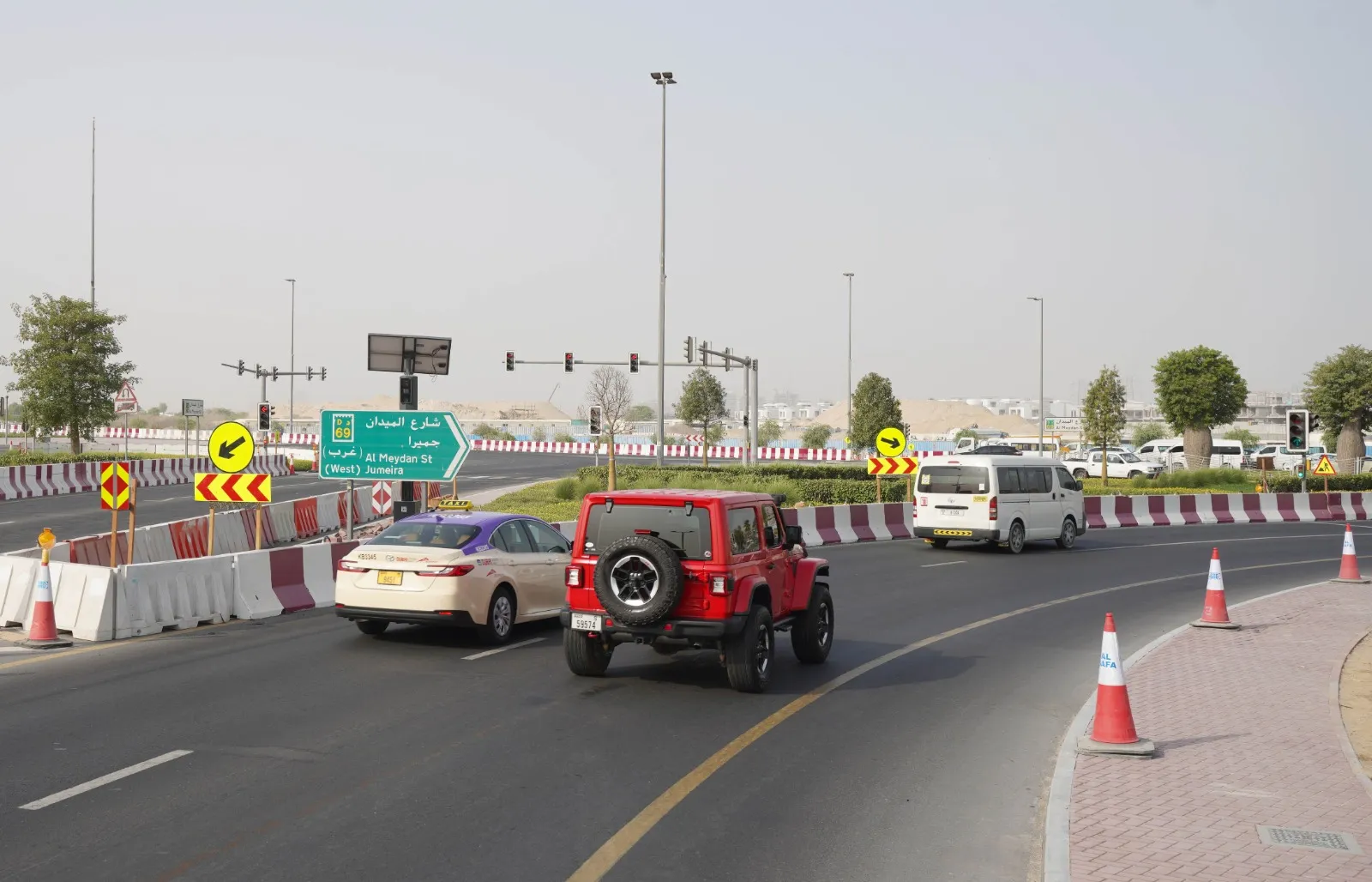 (RTA) implements Quick Wins for the traffic coming from Ras Al Khor towards Al Meydan Street Intersection