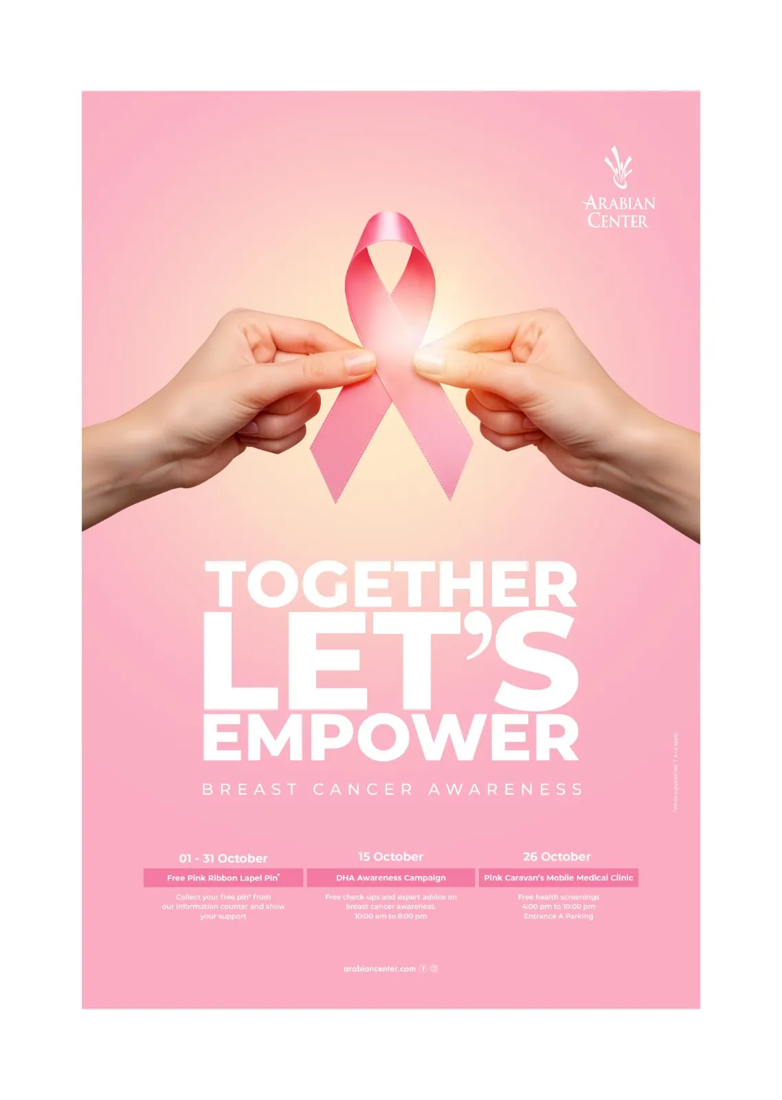Arabian Center unites for breast cancer awareness month with “Together Let’s Empower” campaign